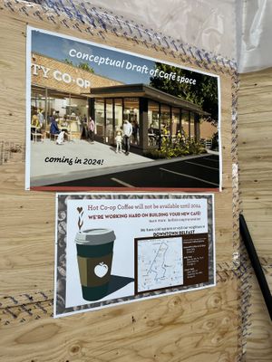 Hot area under construction  at Belfast Community Co-op in Belfast