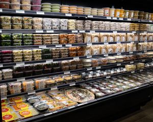 Prepared foods with plant-based vegan options at Belfast Community Co-op in Belfast