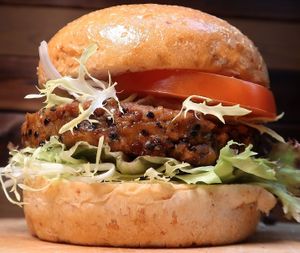 Tempeh Burger 天貝漢堡 at Tempeh Foods 天之樂素食 in Hong Kong Island