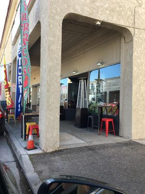 Curbside at El Jumping Bean Taqueria in Brawley