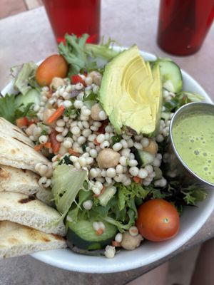 Chickpea avocado saladd  at Zion Brewery in Springdale
