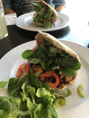 Tempeh pita  at Yemaya's Vegan Corner in Amsterdam