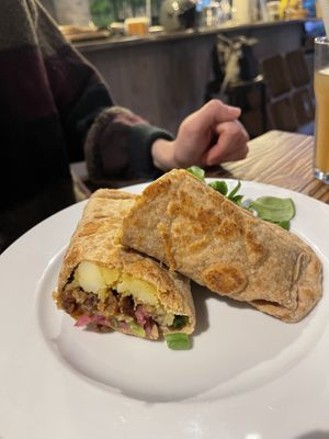 Roti rol  at Yemaya's Vegan Corner in Amsterdam