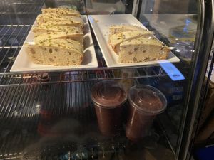 Banana bread and smoothies  at Yemaya's Vegan Corner in Amsterdam