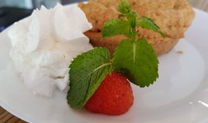 Good old apple pie at Yemaya's Vegan Corner in Amsterdam