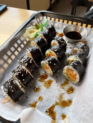 Vegan maki and sweet potato tempura   at aRincha in Merrimack
