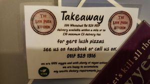 Takeaway pizza at The Red Lion in Bristol