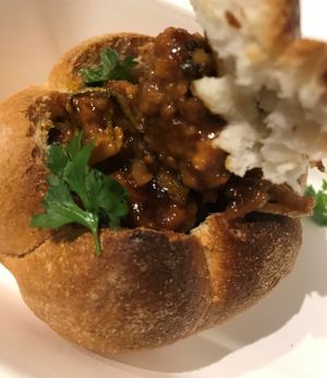 Filled bread roll at VGF Food in Southampton