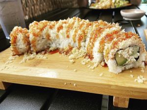 Vegan crunch rol at Kamakura in Lacey