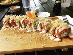 Welcome to the vegan world roll at Kamakura in Lacey