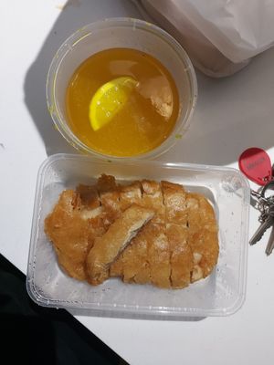 Lemon chicken (you get 2 large pieced of chicken) at Easy House in Gold Coast