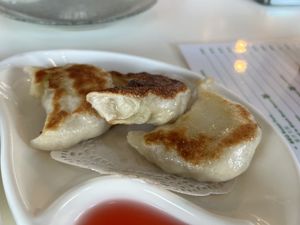 Pan-fried dumplings  at Easy House in Gold Coast