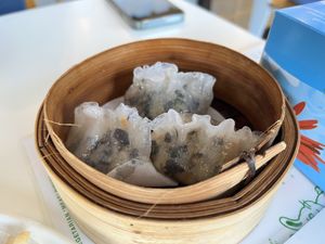 Steamed mushroom dumplings  at Easy House in Gold Coast