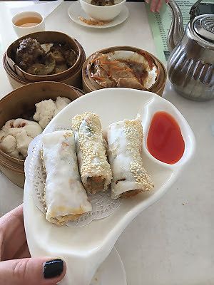 Prawn rolls at Easy House in Gold Coast