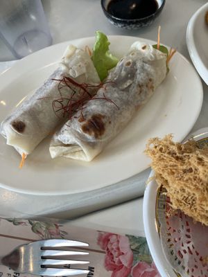 Duck pancake yum cha option  at Easy House in Gold Coast