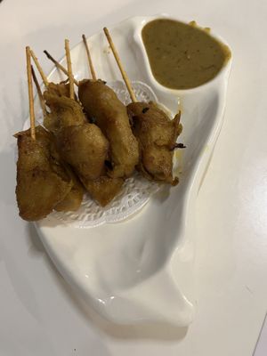 Chicken satay  at Easy House in Gold Coast