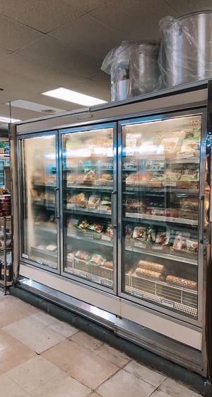 the cooler of vegan meats! at Super Oriental Market in Orlando