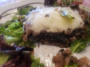 Stuffed portabella! Yum! at Tommyknocker's in Port Townsend