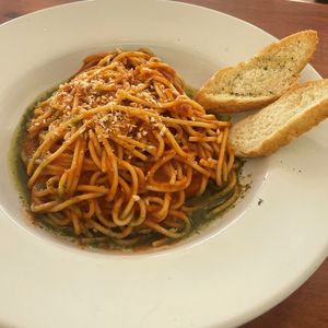 Spaghetti (no Parmesan cheese)    at Tommyknocker's in Port Townsend