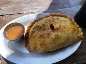 Vegan vindaloo pasty   at Tommyknocker's in Port Townsend