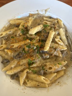 Mushroom Stroganoff (chef’s kiss 😘 )  at Tommyknocker's in Port Townsend