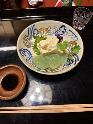 Yuba tofu  at Honke Tankuma Honten in Kyoto