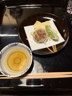 Tempura  at Honke Tankuma Honten in Kyoto