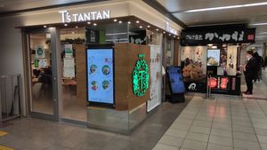 Shop front inside the station at T's Tantan - JR Ikebukuro in Tokyo