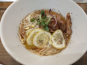 Cold lemon ramen with charsiu at T's Tantan - JR Ikebukuro in Tokyo