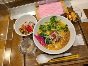 Golden sesame Ramen + set at T's Tantan - JR Ikebukuro in Tokyo
