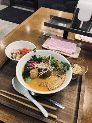 Golden sesame ramen set  at T's Tantan - JR Ikebukuro in Tokyo