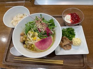 Yuzu Ramen Set with sides and dessert  at T's Tantan - JR Ikebukuro in Tokyo