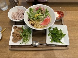 Yuzu ramen meal with soy meat  at T's Tantan - JR Ikebukuro in Tokyo