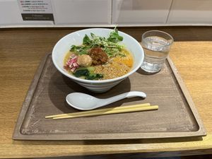 The golden sesame tantan (1100¥)  at T's Tantan - JR Ikebukuro in Tokyo