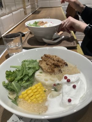 Super fresh and light with soy whip   at T's Tantan - JR Ikebukuro in Tokyo