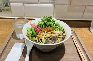 Mouthwatering "Black Sesame" Ramen 🙏🏼💚  at T's Tantan - JR Ikebukuro in Tokyo