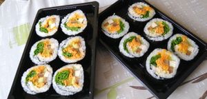 Vegan sushi at Cafe Nateeva in Prievidza