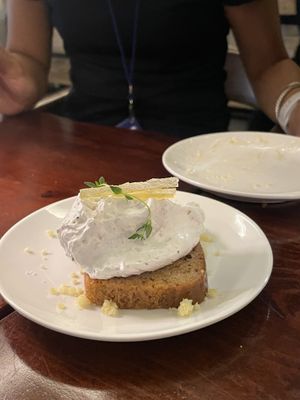 lemon pound cake  at Mahina Vegan Table in Seoul