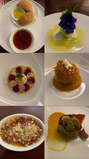 Seasonal course menu  at Mahina Vegan Table in Seoul