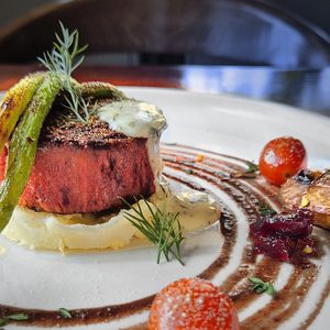 Plant-based tenderloin steak at Mahina Vegan Table. at Mahina Vegan Table in Seoul