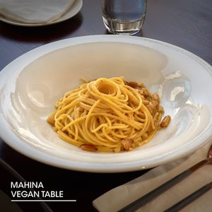 Aglio Olio Pasta (Lunch)

Spaghetti | Oil Sauce | Garlic | Vegan Bread at Mahina Vegan Table in Seoul