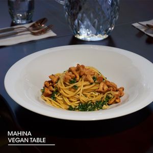 Chanterelle Lemon Parsley Pasta at Mahina Vegan Table in Seoul