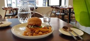 Delicious burger! at Mahina Vegan Table in Seoul