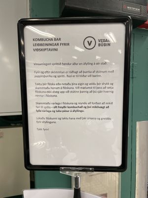 Kombucha bar!  at Vegan Budin in Reykjavik