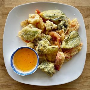vegetable tempura at Lucky Thai in Murfreesboro
