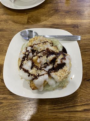 Fried banana sticky rice  at Lucky Thai in Murfreesboro
