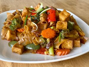 Drunken Noodles Tofu at Lucky Thai in Murfreesboro