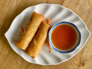Vegan Fried Egg Rolls at Lucky Thai in Murfreesboro