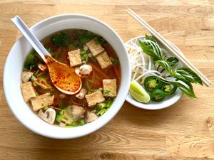 vegan pho at Lucky Thai in Murfreesboro