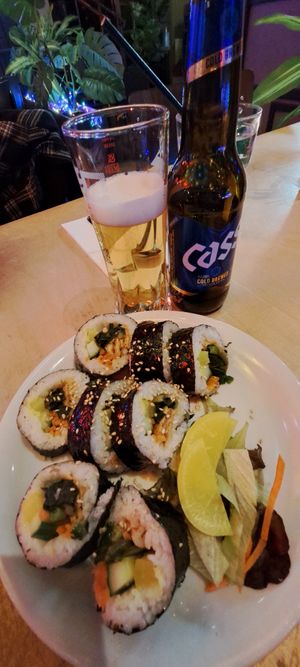 Gimbap at Bibimbap West in Glasgow